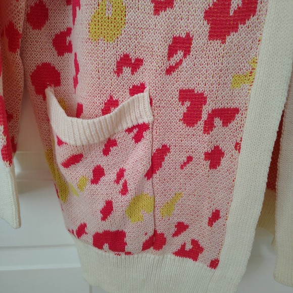 Jodifl Women's Cardigan Duster Small Colorful Leopard Print Oversized Pockets‎ - Picture 5 of 10